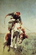 William Herbert Dunton Bronc Rider oil painting on canvas